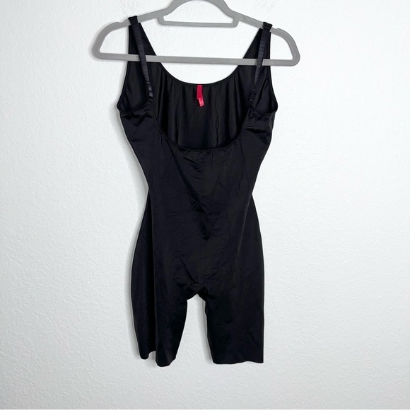 Spanx simplicity open bust shapewear bodysuit shorts XL black control b23 - Picture 2 of 7